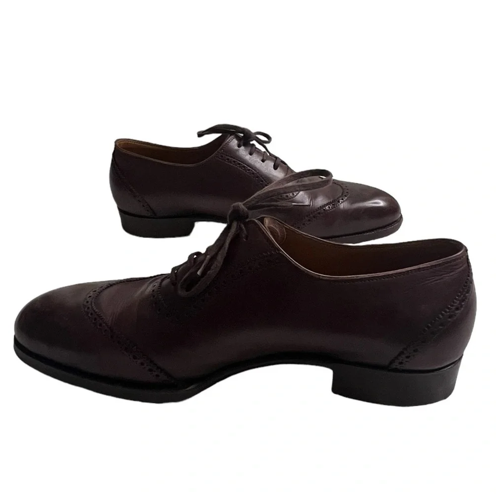 $1700 SAINT CRISPIN'S 564 GE8 Brown Wingtip Oxford Shoe Trees UK 7F